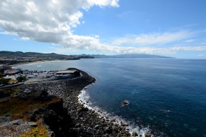 Vista do Palheiro da costa e cidade da Ribeira Grande